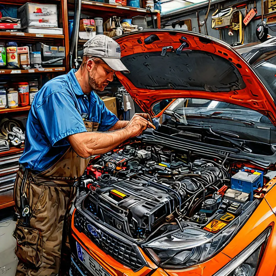 Замена аккумулятора Ford Transit