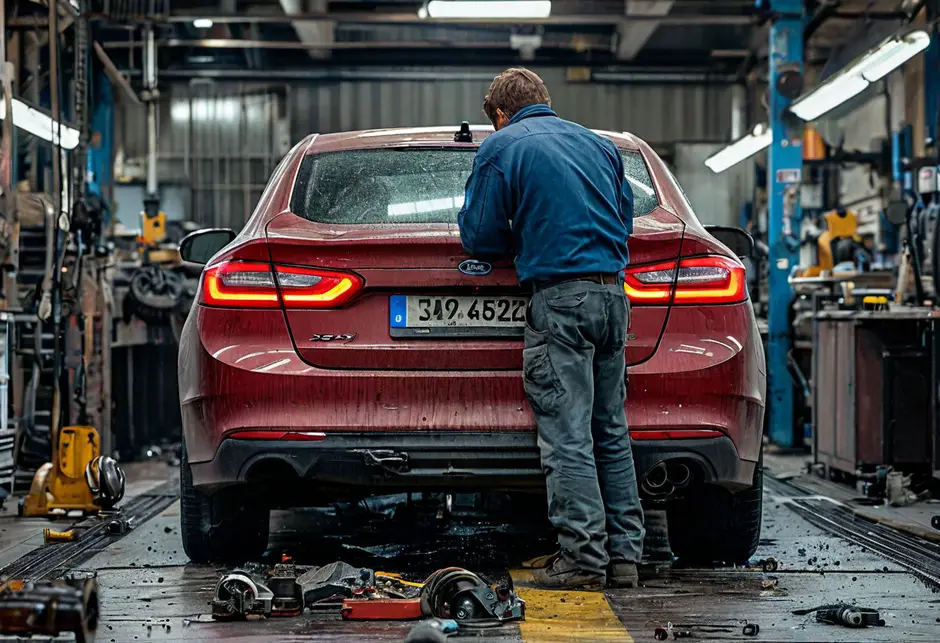 Замена заднего фонаря Ford Transit