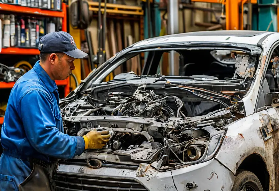 Разборка и сборка передней части автомобиля Ford Transit