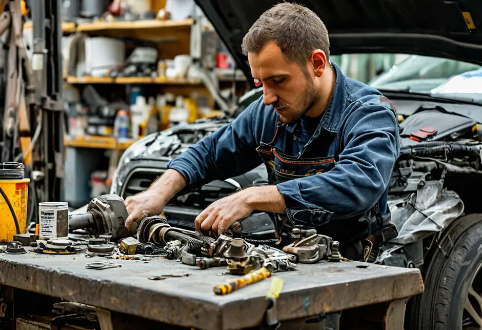Замена ролика приводного ремня Ford Transit