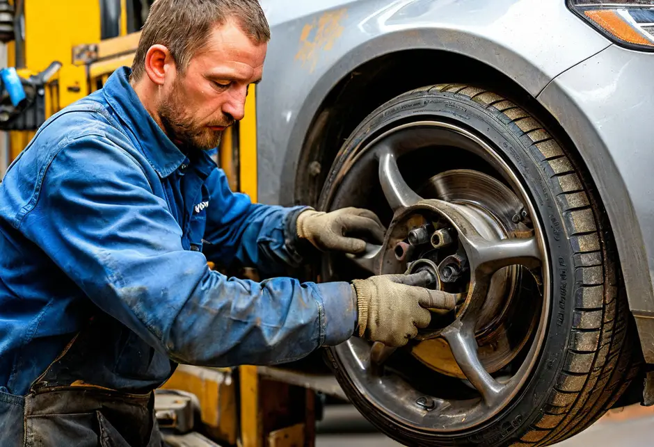 Снятие/установка переднего тормозного диска (вентилируемый) Ford Transit