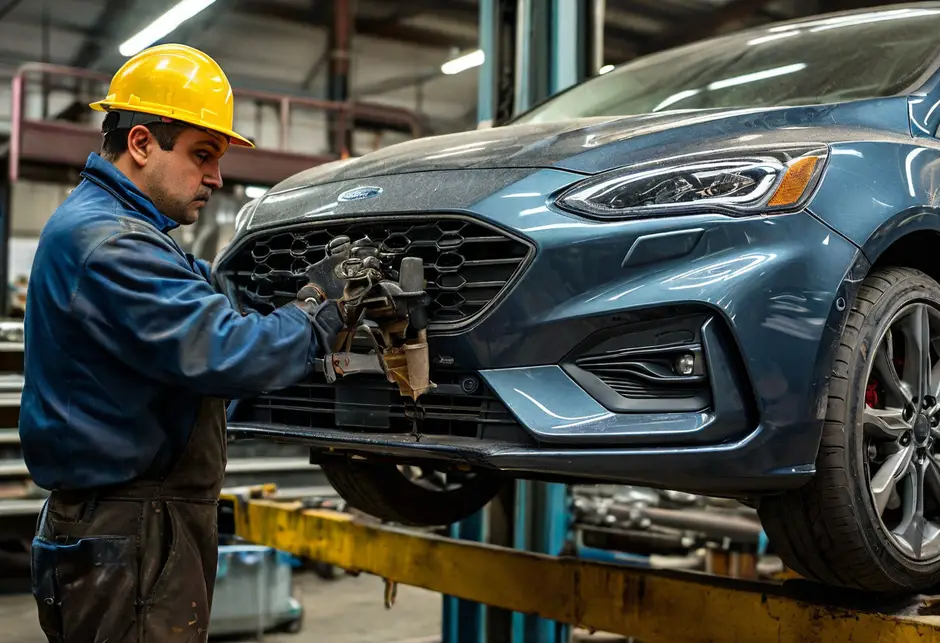 Снятие и установка передней стойки стабилизатора Ford Transit